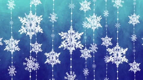 Snowfall Loop Blue Background Pattern 1 Stock Footage 341802841