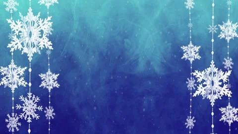 Snowfall Loop Blue Background Pattern 2 Stock Footage 341802842