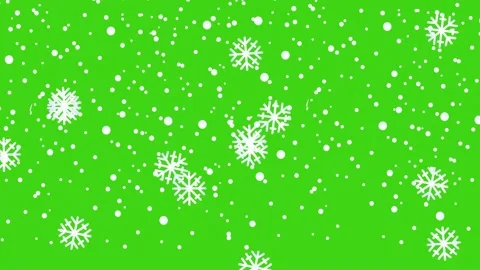 Snowfall loop on green screen. Snowflakes dropping down. Winter snow falling Video stock 221439790