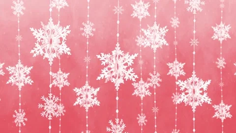 Snowfall Loop Pink Background Pattern 1 Stock Footage 341802823