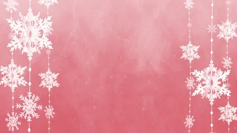 Snowfall Loop Pink Background Pattern 2 Stock Footage 341802858