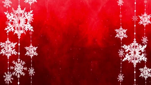 Snowfall Loop Red Background Pattern 2 Stock Footage 341802873
