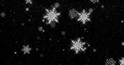Snowfall made of big beautiful snowflakes on a black background 스톡 동영상 118323632