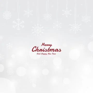 Snowfall modern snowflake design line blur background with space for your tex Stock Illustration