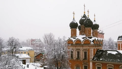 Snowfall in Moscow. Stock Footage 102885183