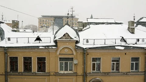Snowfall in Moscow. Stock Footage 102885231
