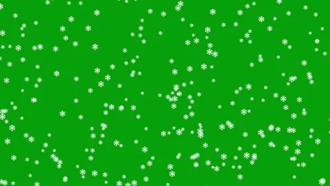 Snowfall motion graphics with green screen background Stock Footage 124582073