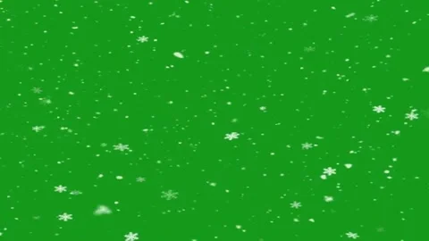 Snowfall motion graphics with green screen background Stock Footage 139027410