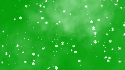 Snowfall motion graphics with green screen background Stock Footage 141304697