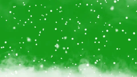 Snowfall motion graphics with green screen background Stock Footage 168617044