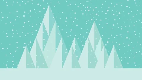 Snowfall in the mountains in triangle shapes. Falling snowflakes on glacier, Stock Footage 263107215