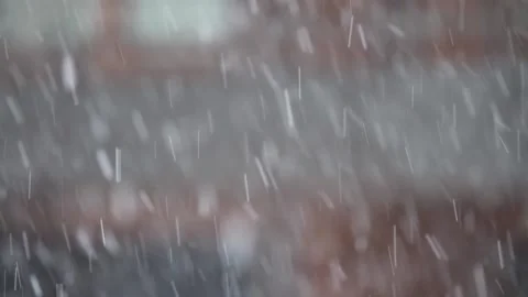 Snowfall in moutain town Stock Footage 146225227