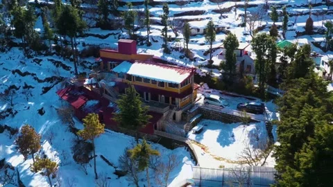 Snowfall in Mussoorie, India Stock Footage 221814291