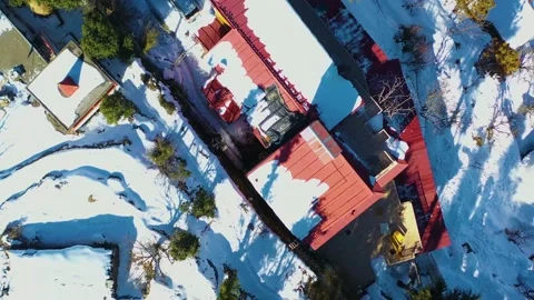 Snowfall in Mussoorie, India Stock Footage 221814314