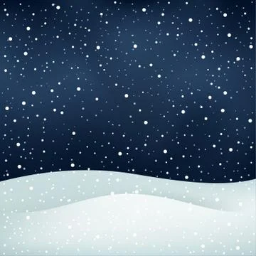 Snowfall night background Stock Illustration