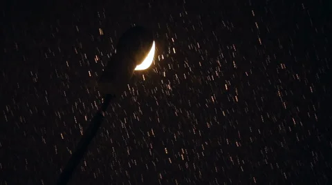 Snowfall at night Stock Footage 59102905