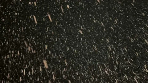 Snowfall at Night Stock Footage 167098057