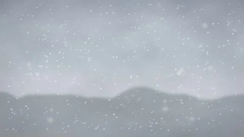 Snowfall Over Blurry Mountains Animation Background 스톡 동영상 347965600