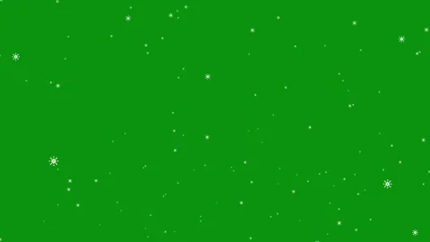 Snowfall overlay across a green background. Pixel art winter falling snow effect Stock Footage 293126513