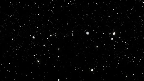 Snowfall overlay on black background. Infinitely looped animation Stock Footage 219608423