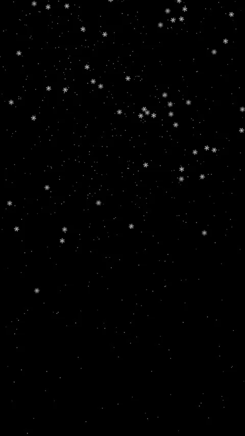Snowfall overlay on black background vertical video Vidéo 321364223