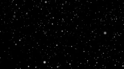 Snowfall overlay, black background - winter, slowly falling snow effect - green Stock Footage 242509563