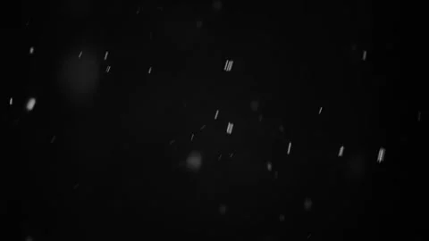 Snowfall overlay, black background - winter, slowly falling snow effect Stock Footage 259722387