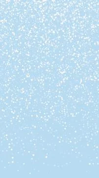 Snowfall overlay christmas background. Subtle flying snow flakes and stars on 스톡 일러스트