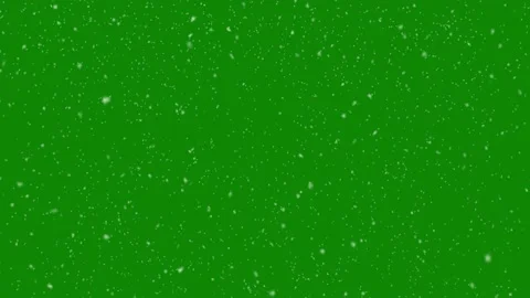 Snowfall overlay on green background. Winter slowly falling snow effect. Chroma Stock-Footage 220421830