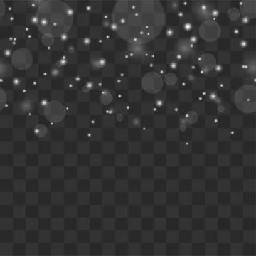 Snowfall overlay isolated in black background abstract.Blizzard, Falling sn.. Illustrazione stock