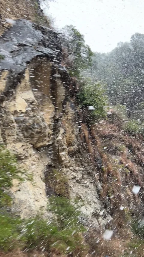 Snowfall in Pakistan Stock Footage 337411539
