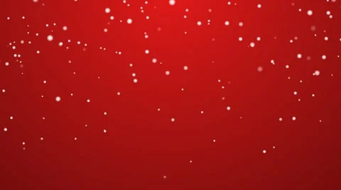 Snowfall red background Stock Footage 58273708