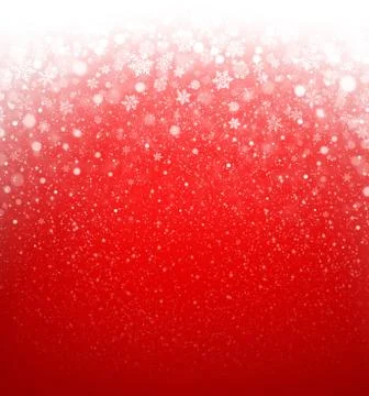 Snowfall on red Stock Photos