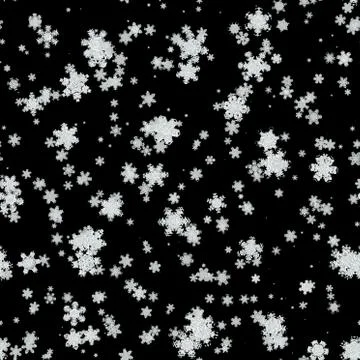 Snowfall seamless generated texture Stock Illustration