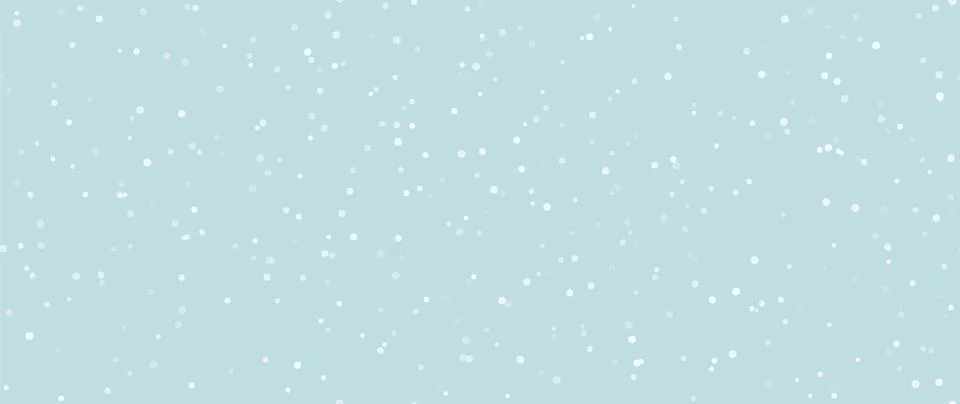 Snowfall seamless pattern vector background. Winter simple flat illustration Stock Illustration