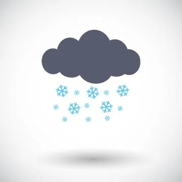 Snowfall single icon Stock Illustration