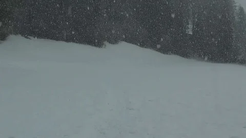 Snowfall slow motion 2 Stock Footage 95543376