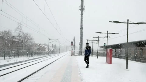 Snowfall in slow motion Vidéo 148821583