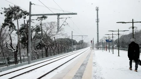 Snowfall in slow motion Stock Footage 148828270