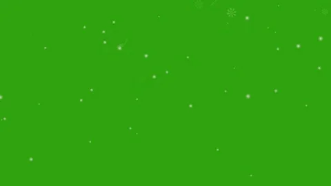 Snowfall with Sparkling Snowflakes on Green Screen, Winter Overlay Stock Footage 327767130