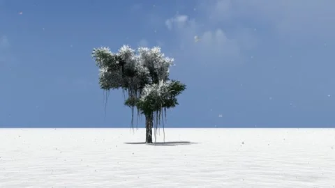Snowfall on Tree Animation vidio 스톡 동영상 329042191
