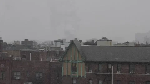 Snowfall in an urban environment Stock Footage 296029602