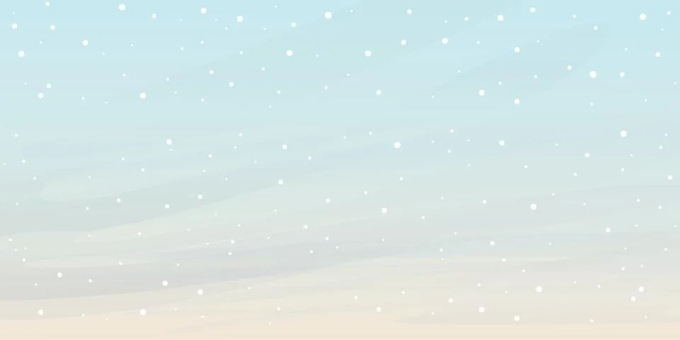 Snowfall with vanilla sky background vector illustration. Stock Illustration