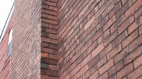 Snowfall by a Wall Stock Footage 33822430