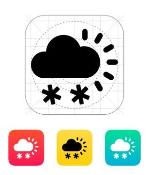 Snowfall weather icon Stock-Illustration