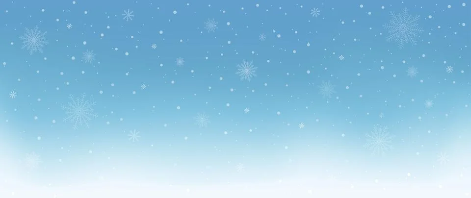 Snowfall winter background Stock Illustration