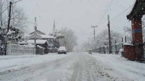 Snowfall in winter Stock Footage 167103516