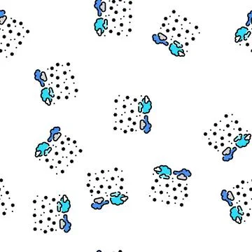 Snowfall winter vector seamless pattern 库存插图