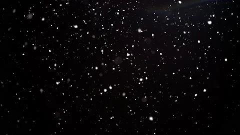Snowfalling in the night. Slow-motion Stock Footage