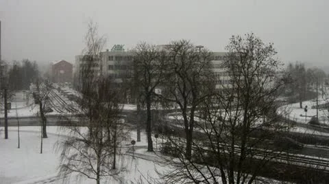 Snowfalling timelapse Stock Footage 12760229